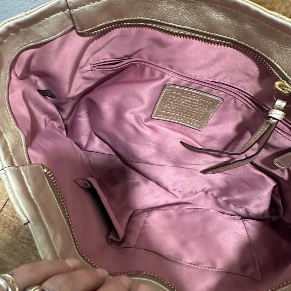 Coach Y2K 2000s Metallic Patchwork Shoulder Bag with Crossbody Strap